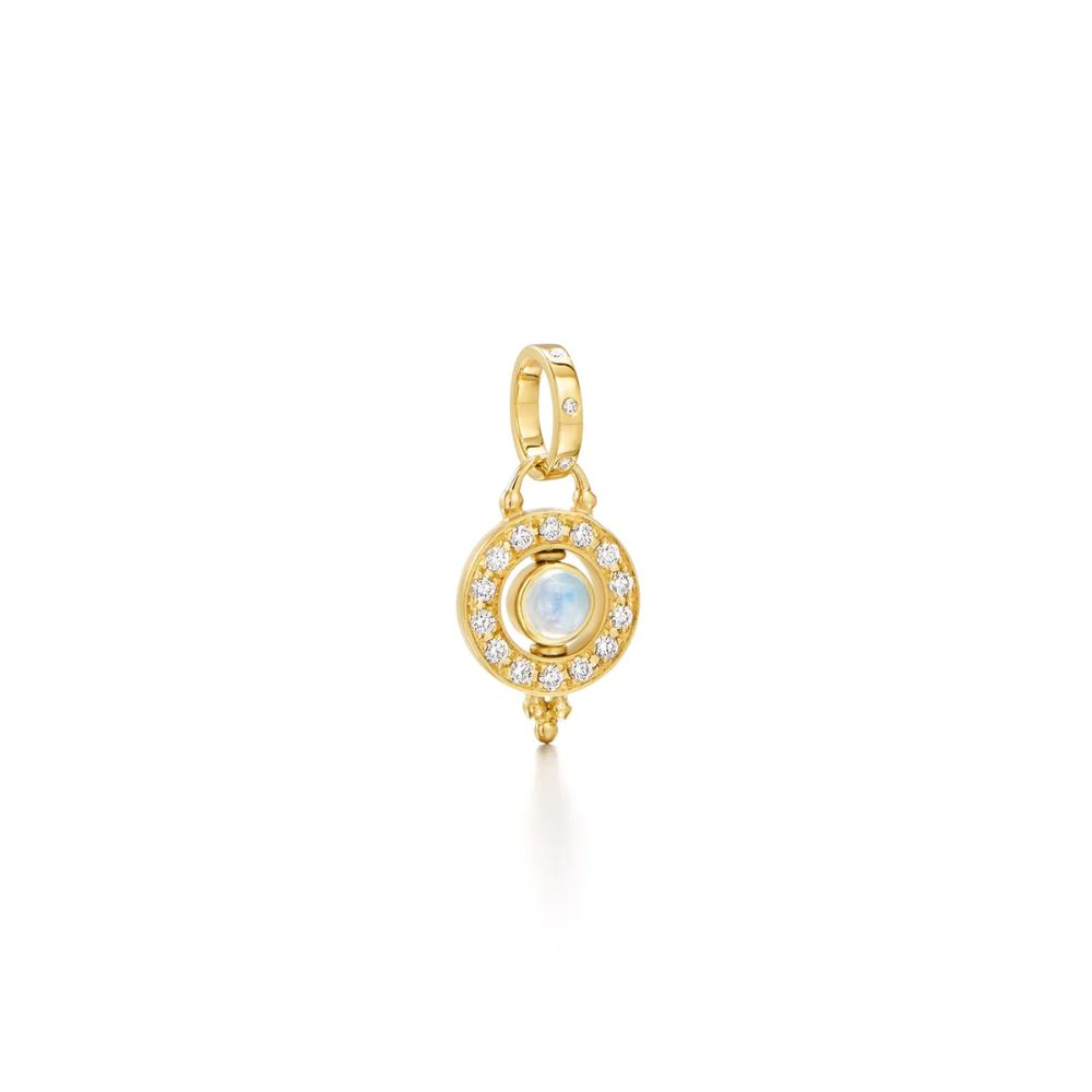 Temple St. Clair 18k Yellow Gold Mini Diamond Orbit With Moonstone